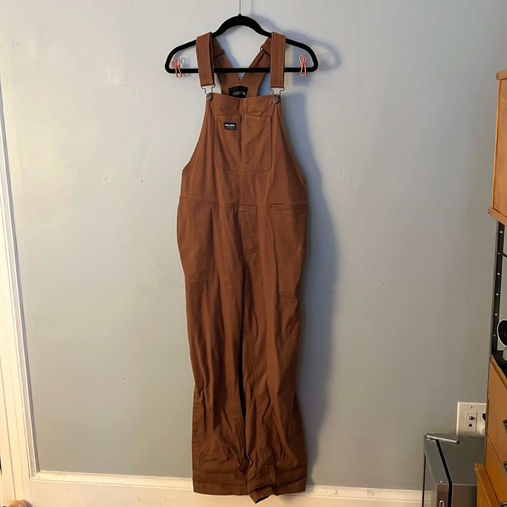 Wildfang Brown Overalls Size Large
